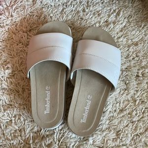 timberland white platform sandals